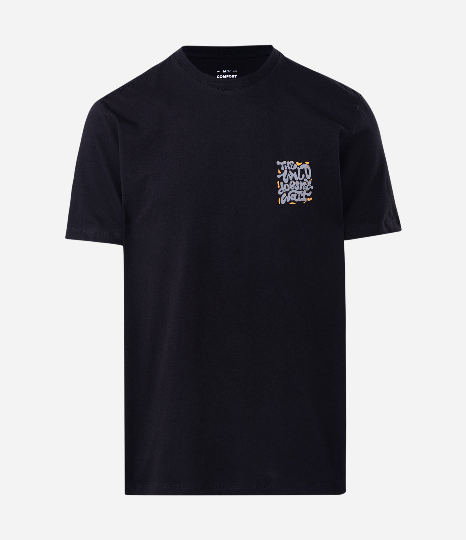 Camiseta Comfort em Algodão com Estampa Psicodélica The Wild Doesn’t Wait Preto 5