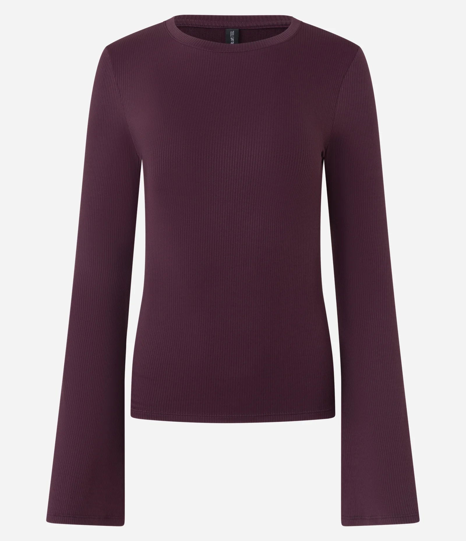 Blusa em Ribana com Manga Sino Vinho 1