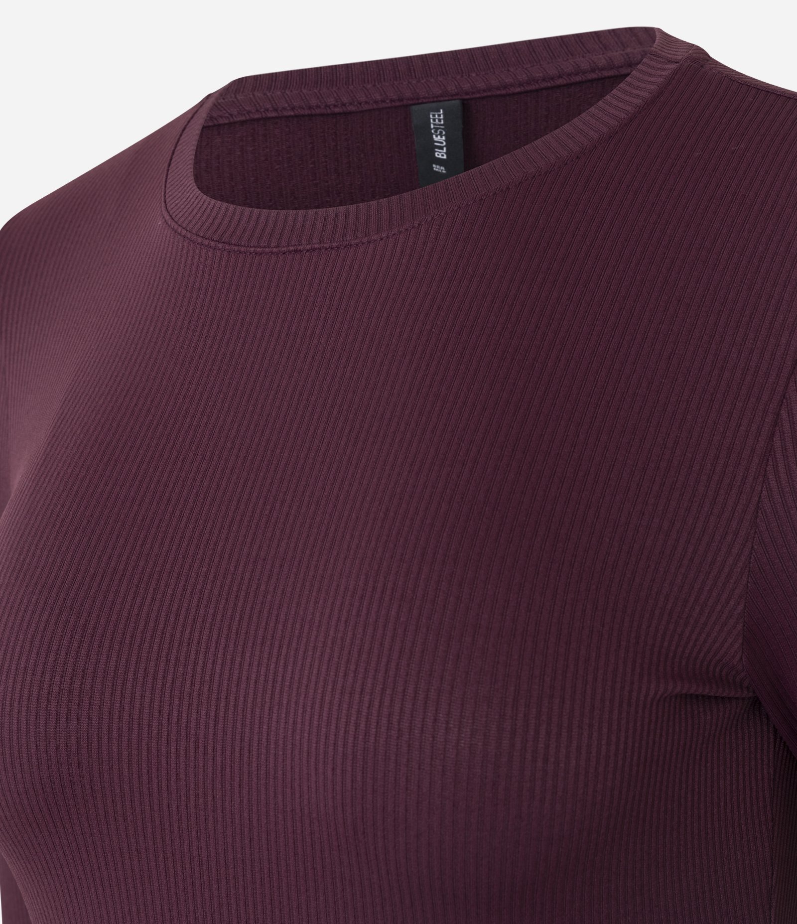 Blusa em Ribana com Manga Sino Vinho 2