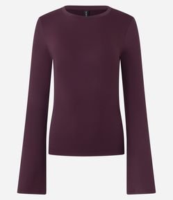Blusa em Ribana com Manga Sino