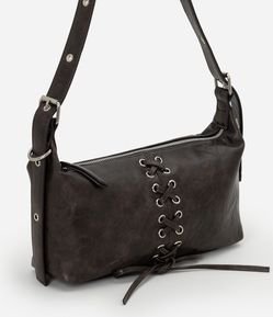 Bolsa Baguete Média com Detalhe de Amarração