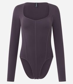 Body em Poliamida Seamless e Decote Quadrado