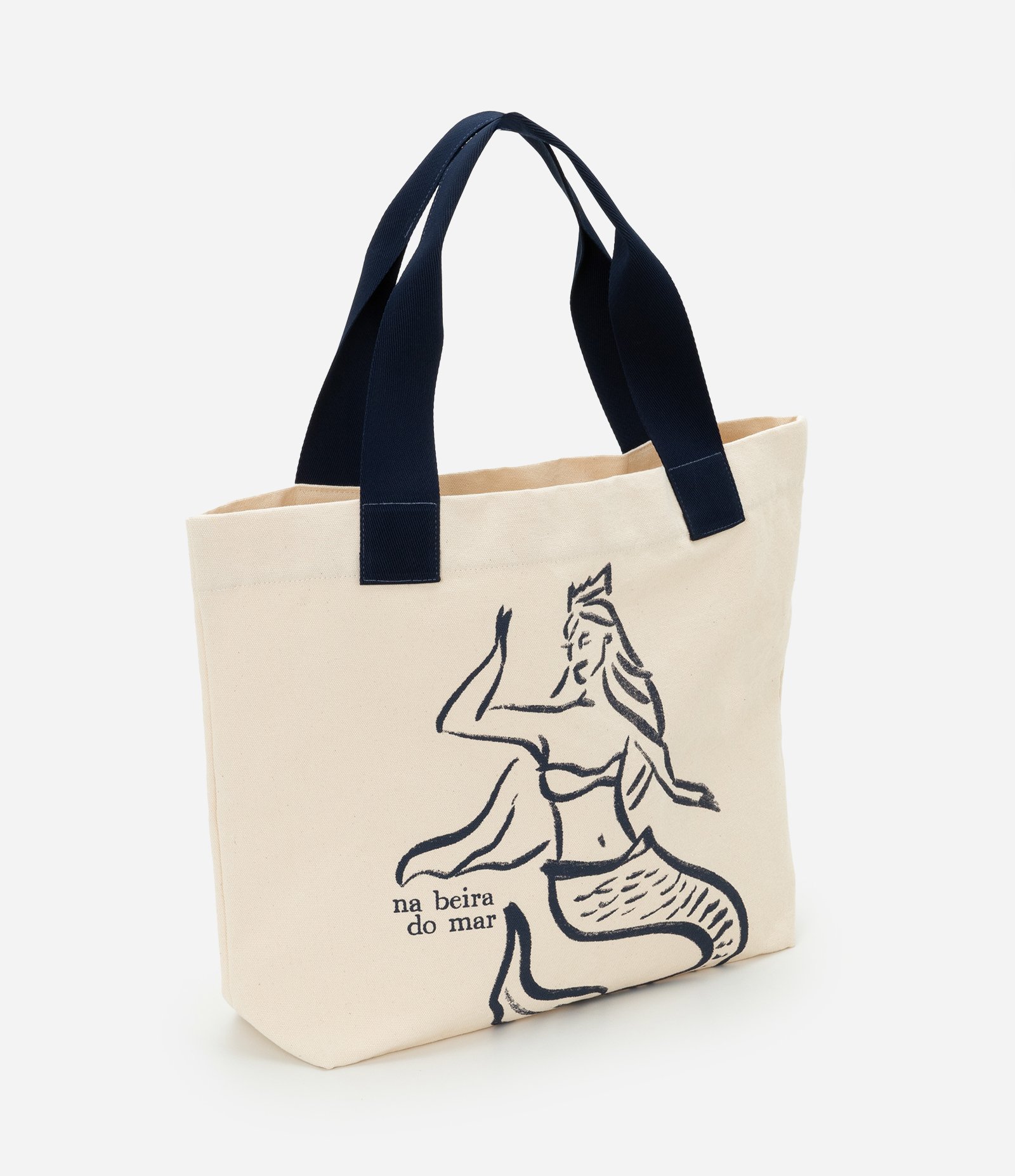 Bolsa Náutica com Estampa de Sereia Off White 2