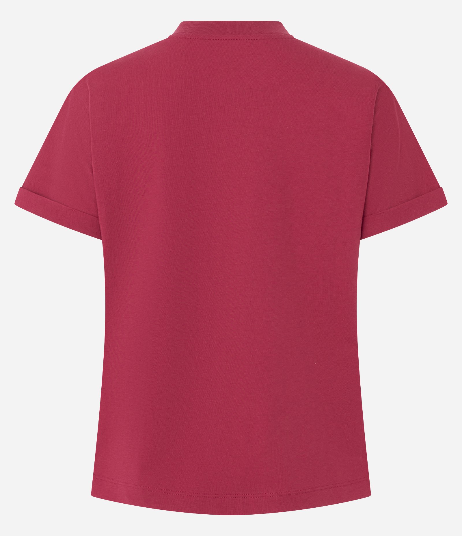 Blusa Básica com Manga Dobrada Curta em Algodão Vermelho 5