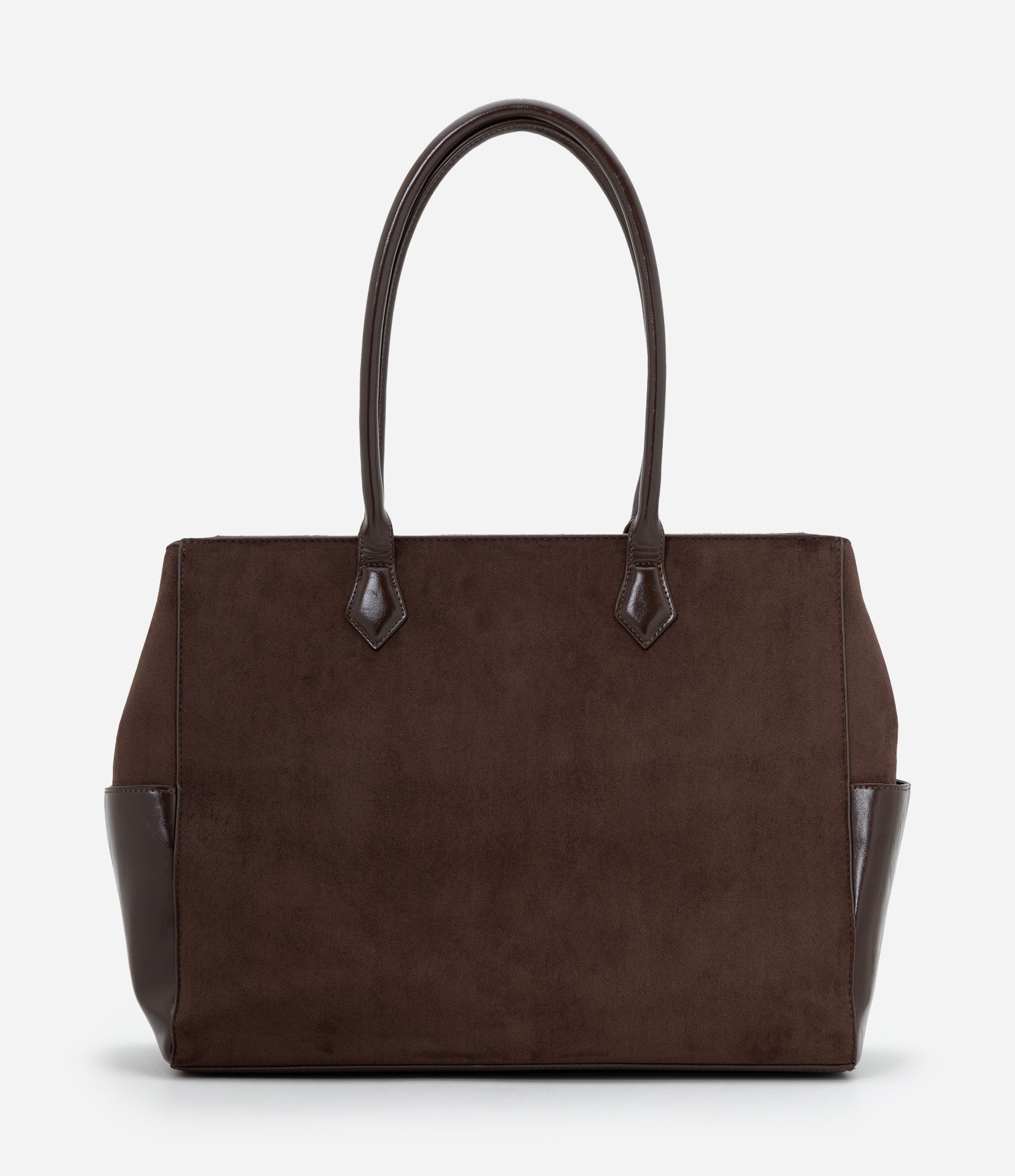 Bolsa Shopper Grande em Suede Marrom 4