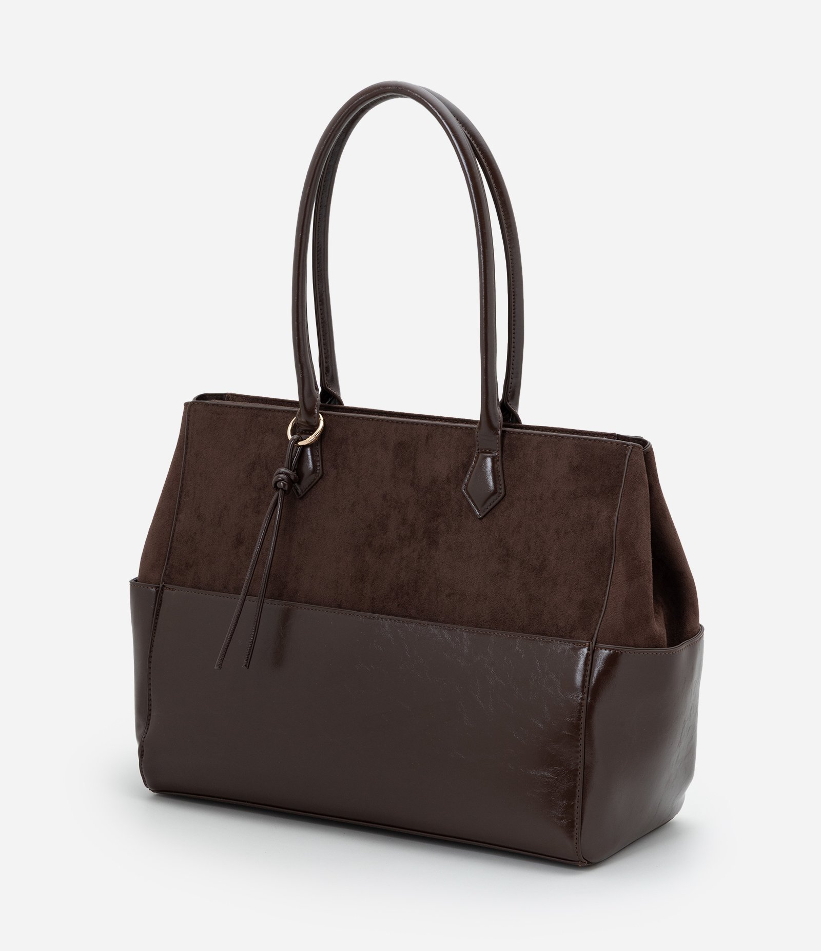 Bolsa Shopper Grande em Suede Marrom 5