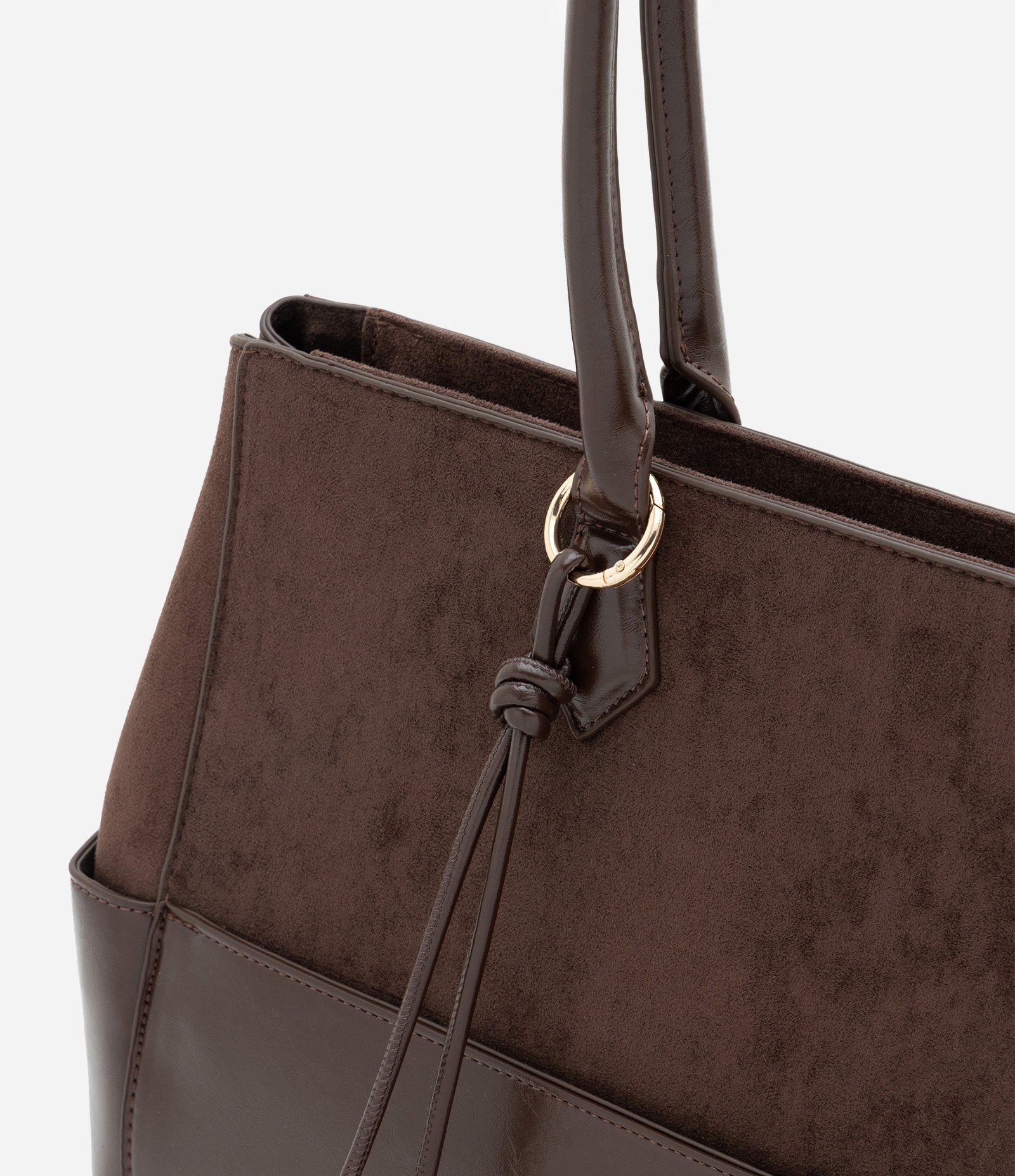 Bolsa Shopper Grande em Suede Marrom 6