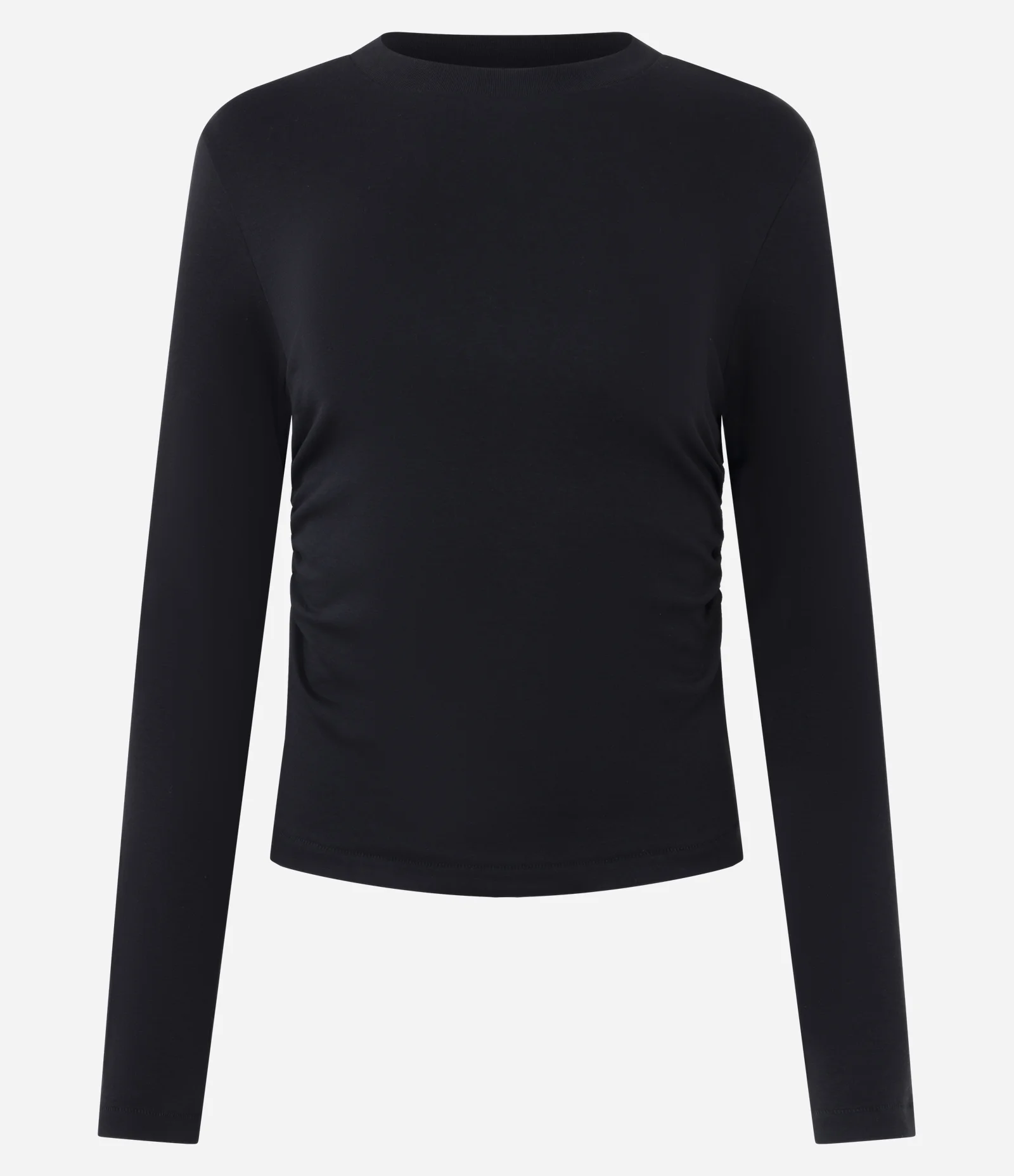 Blusa Manga Longa com Franzido na Cintura em Algodão Peruano Preto 5