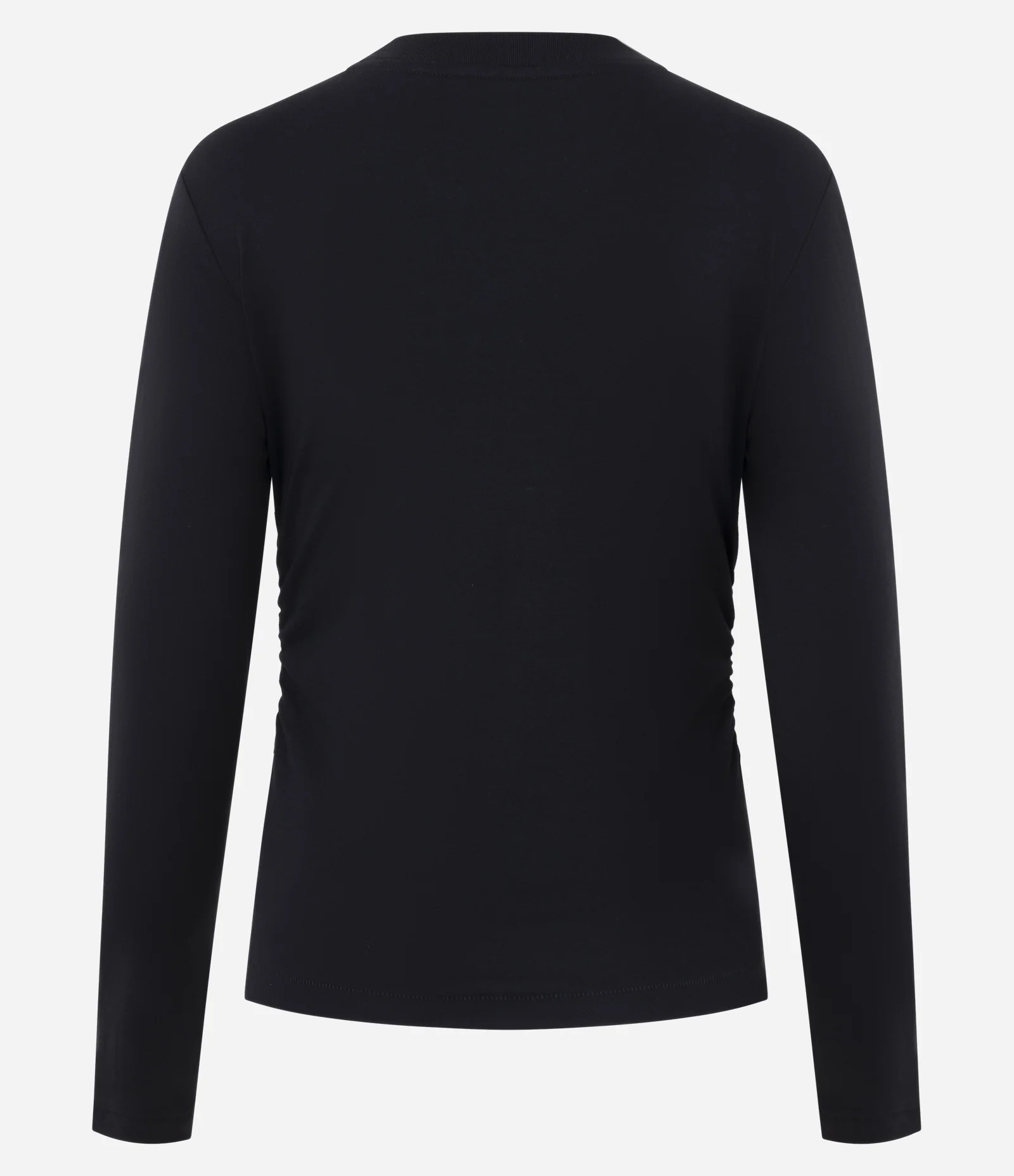 Blusa Manga Longa com Franzido na Cintura em Algodão Peruano Preto 6