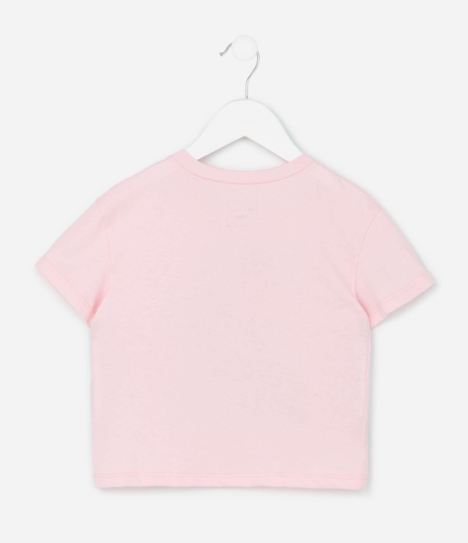 Camiseta Relaxed em Algodão Estampa Flor - Tam 1 a 6 anos Rosa 2