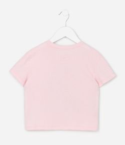 Camiseta Relaxed em Algodão Estampa Flor - Tam 1 a 6 anos