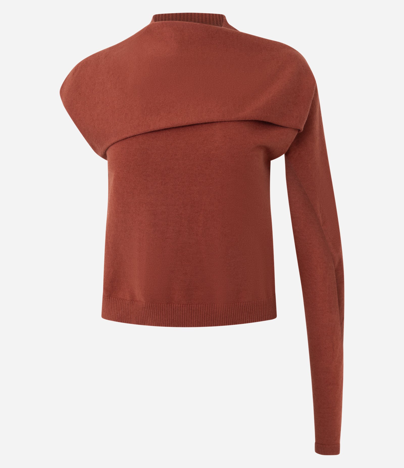 Colete Regular em Tricô com Echarpe Laranja 1