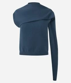 Colete Regular em Tricô com Echarpe