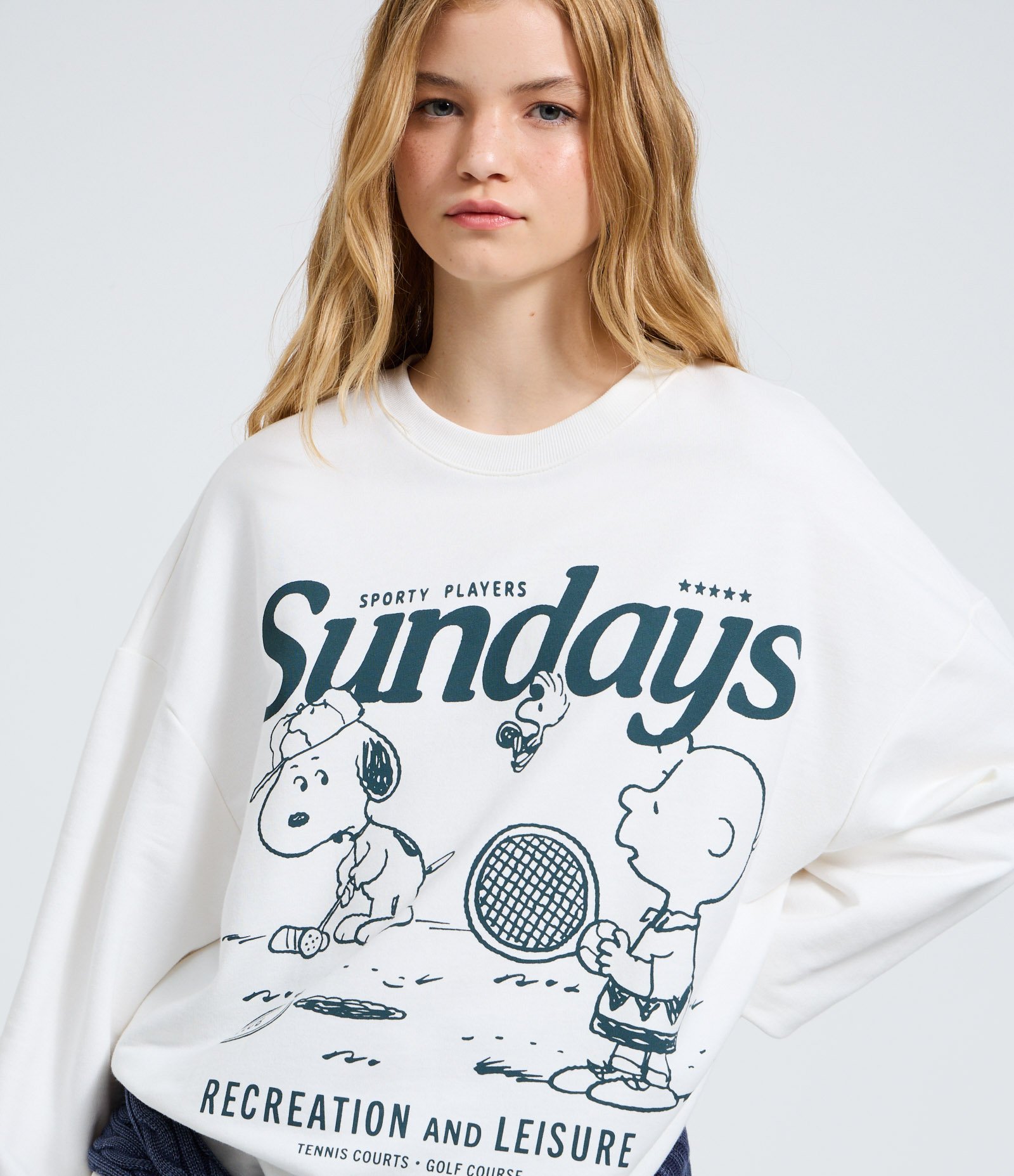 Moletom Fechado com Estampa Snoopy Sunday Branco 3