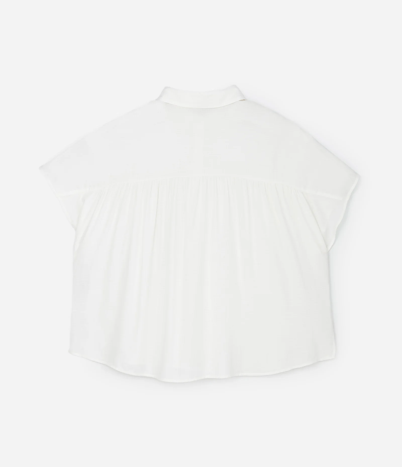 Camisa em Flamê com Pregas e Botões Tartaruga Curve & Plus Size Branco 5