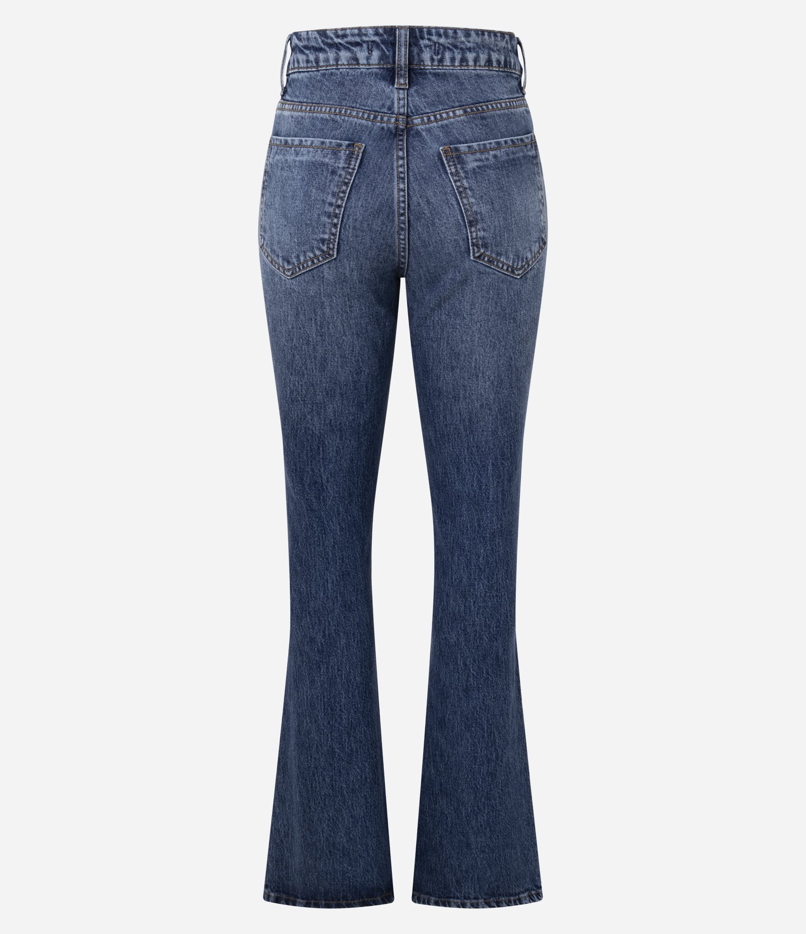Calça Flare em Jeans com Cintura Média Five Pockets Azul 6