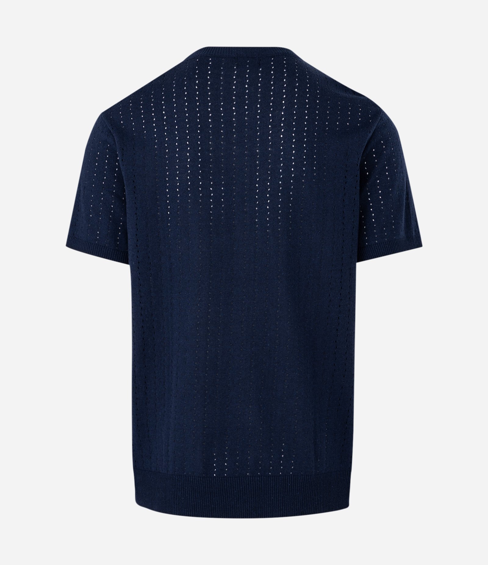 Camiseta Regular Manga Curta Texturizada Azul 6