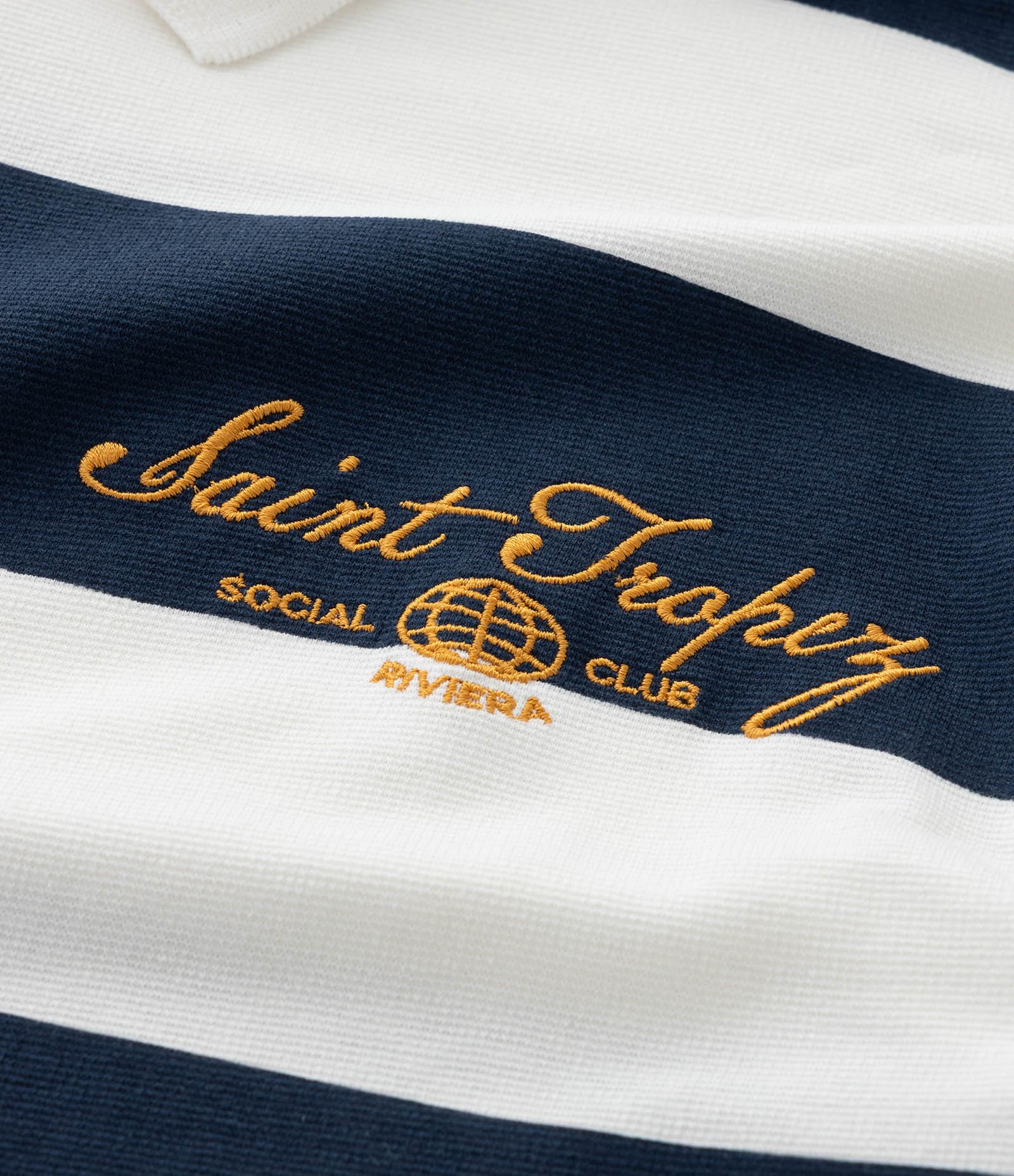 Camiseta Polo Infantil com Bordado Frontal – Tam 5 a 14 Anos Branco/Azul Marinho 6