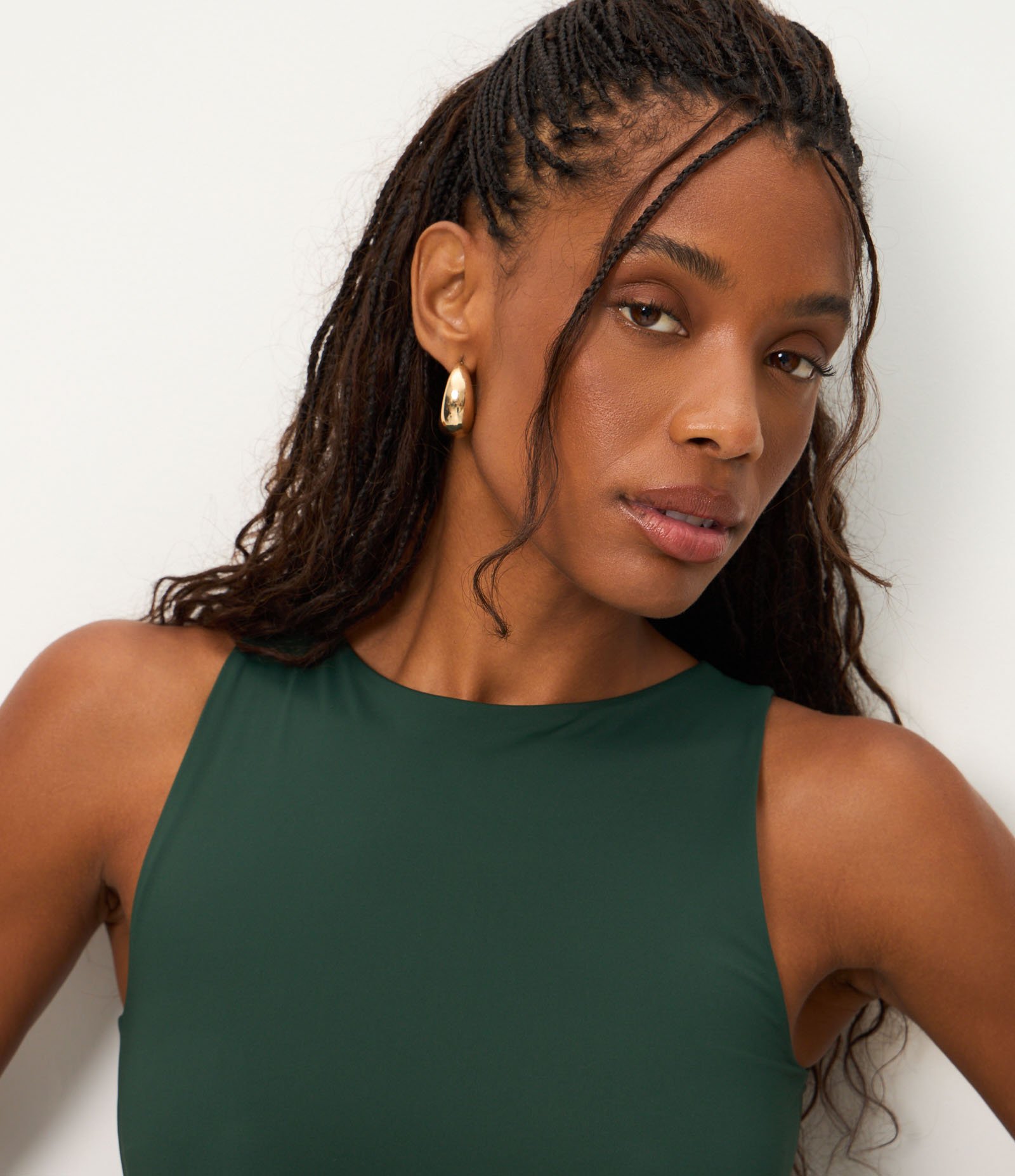 Blusa em Poliamida com Gola Redonda Verde 3