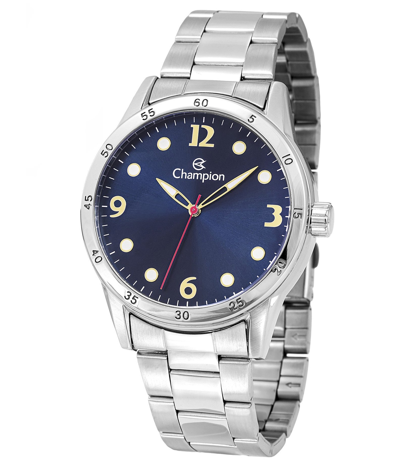 Relógio Masculino Analógico com Pulseira em Aço Champion Prata 1