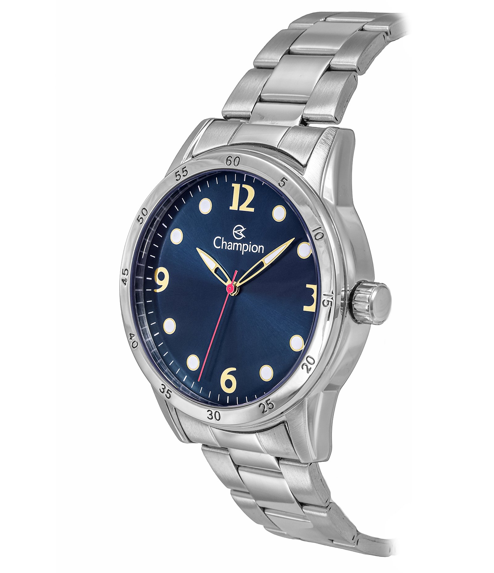 Relógio Masculino Analógico com Pulseira em Aço Champion Prata 2