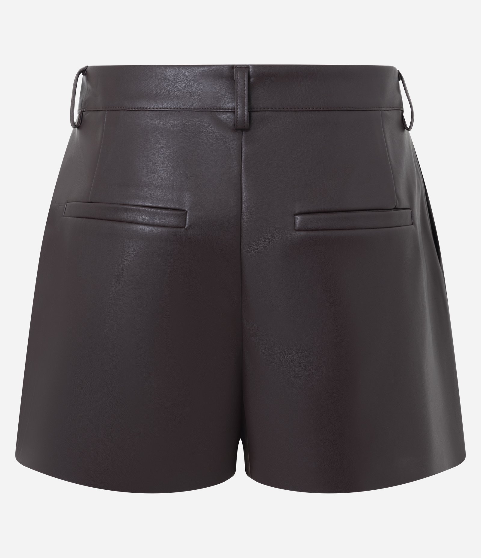 Short Reto em PU Marrom 2