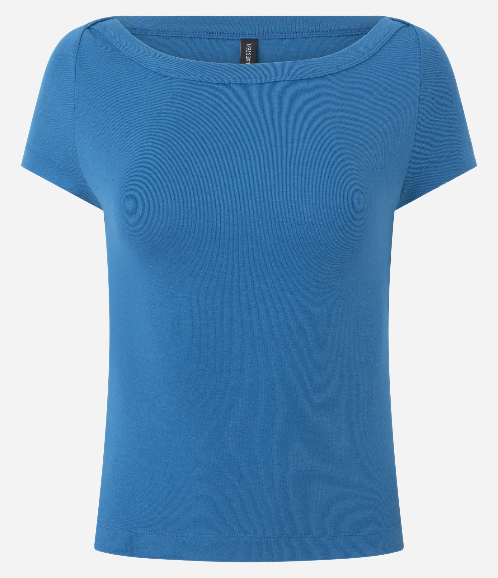 Blusa em Modal com Decote Canoa Azul 5