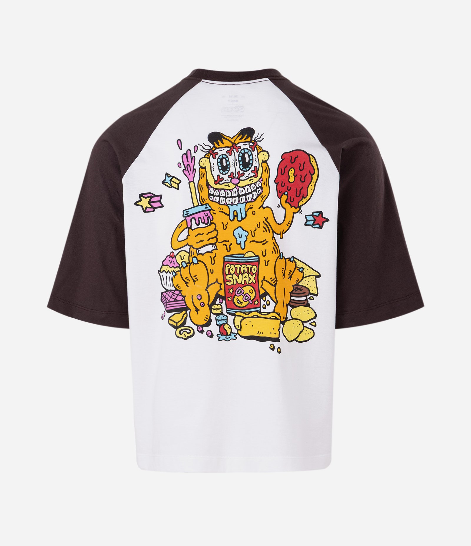 Camiseta Manga Curta em Algodão Garfield Branco 6