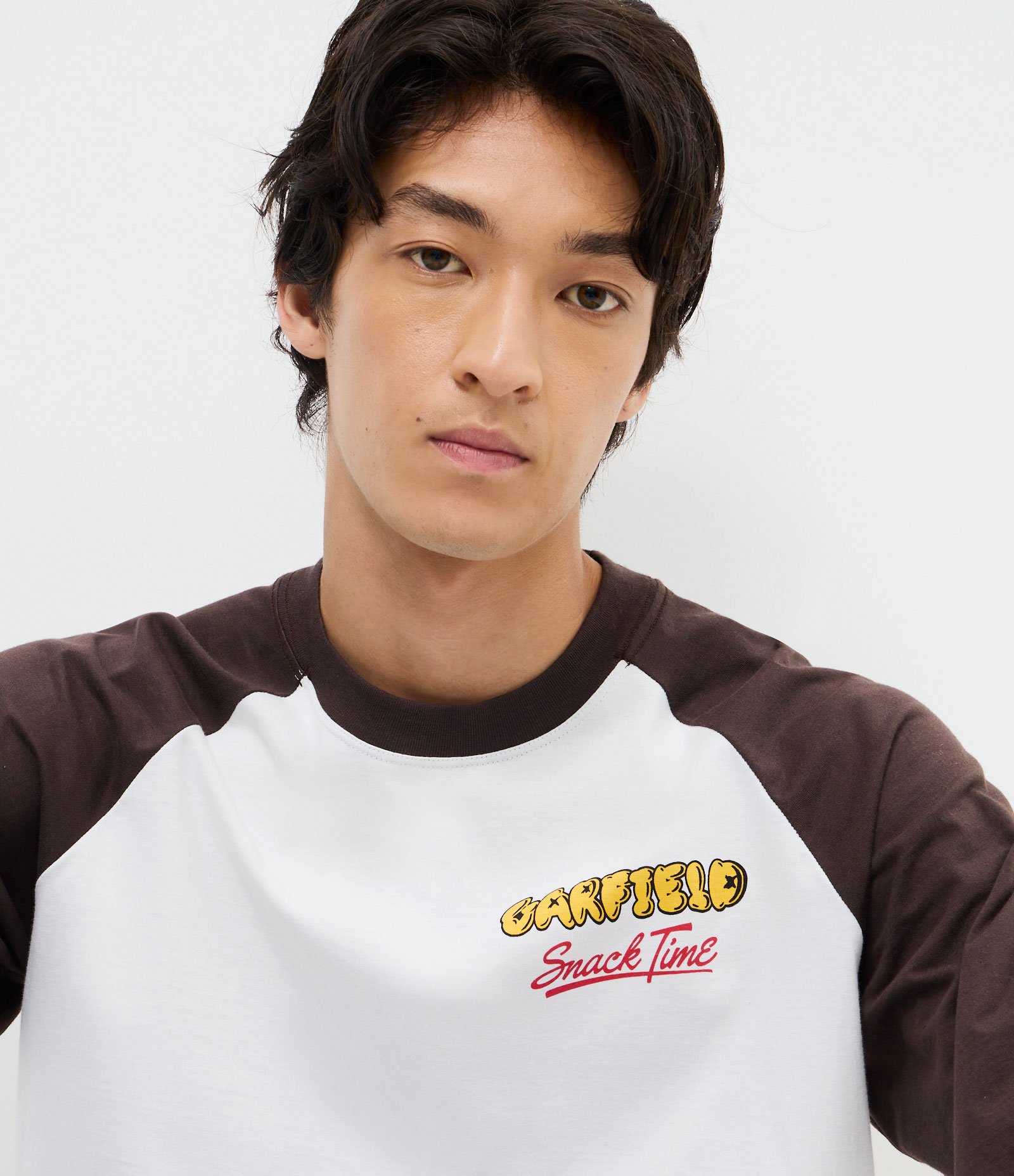 Camiseta Manga Curta em Algodão Garfield Branco 4