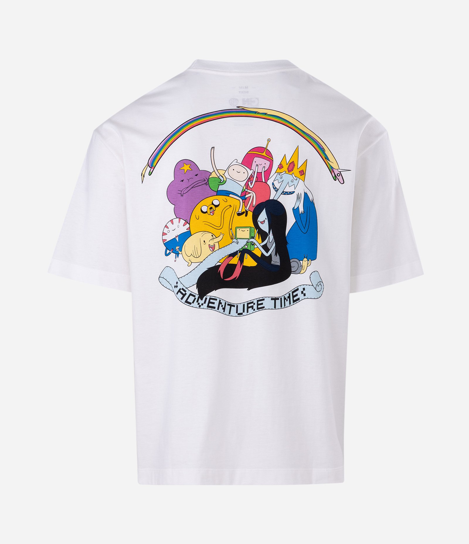 Camiseta Manga Curta em Algodão com Estampa Hora de Aventura Branco 6