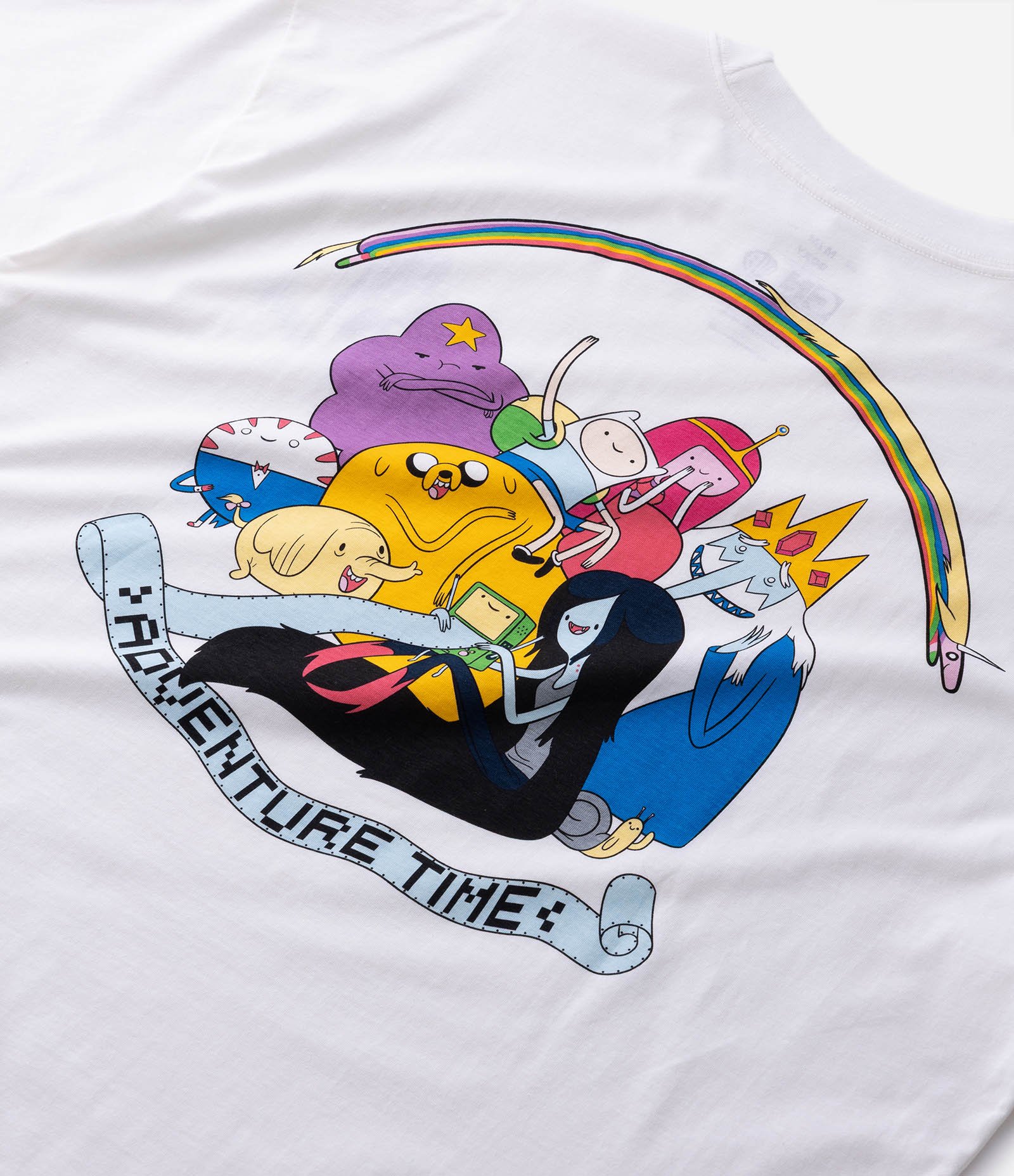 Camiseta Manga Curta em Algodão com Estampa Hora de Aventura Branco 9