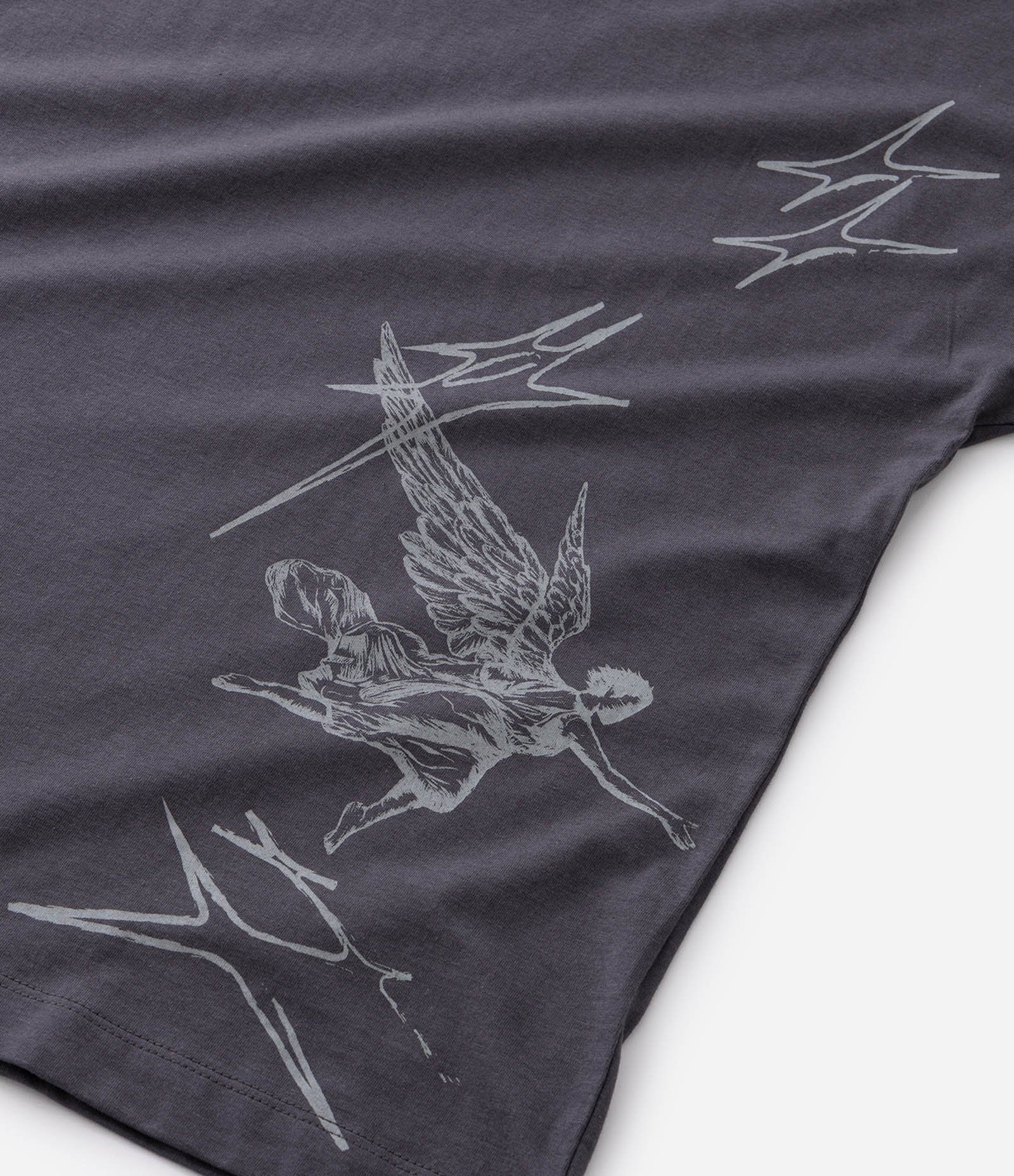 Camiseta Oversized Manga Curta em Algodão com Estampa No Mercy Preto 8