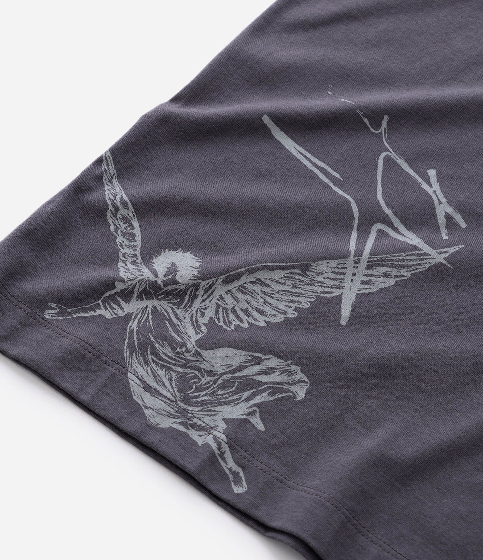 Camiseta Oversized Manga Curta em Algodão com Estampa No Mercy Preto 10