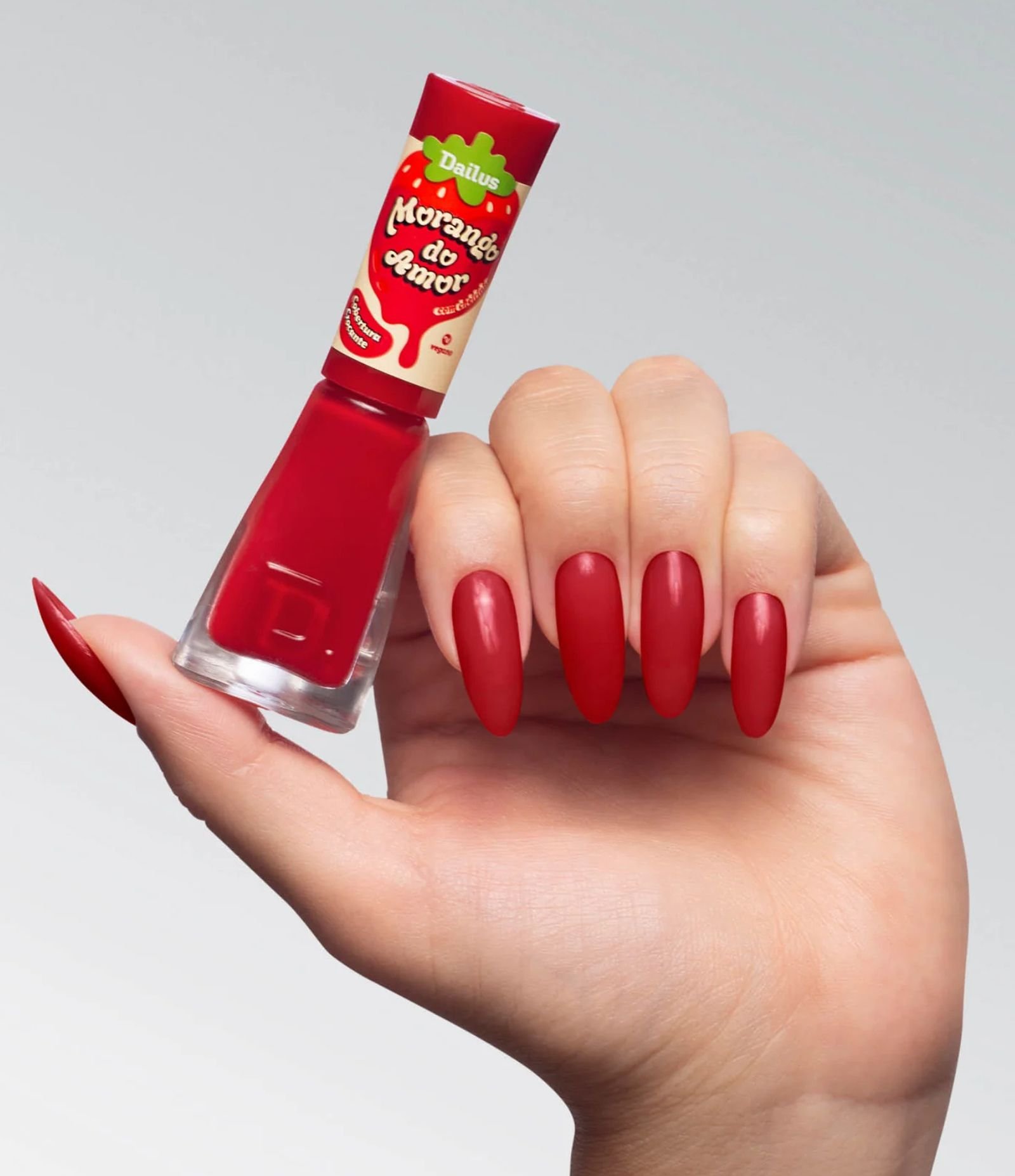 Esmalte 8ml Morango do Amor Dailus Cobertura Crocante 4