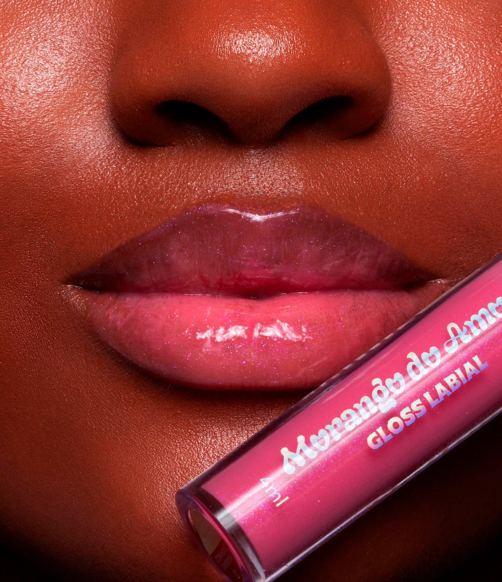 Gloss Labial 4ml Morango do Amor Dailus Brigadeiro de Morango 3