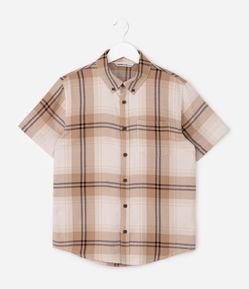 Camisa Infantil Xadrez em Viscose com Botões – Tam 5 a 14 Anos