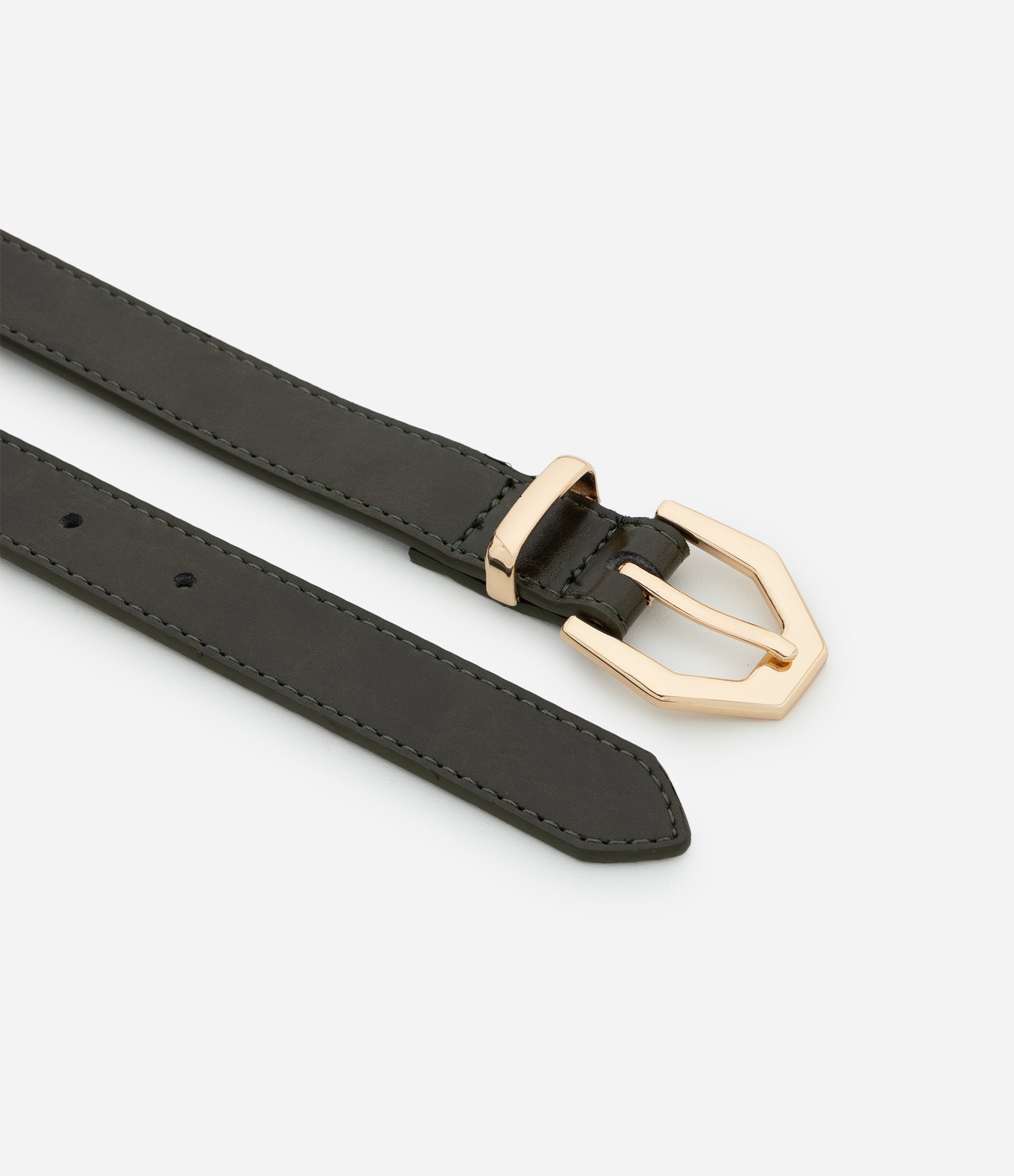 Kit 03 Cintos Finos em PU com Passante Metálico Multicores 4