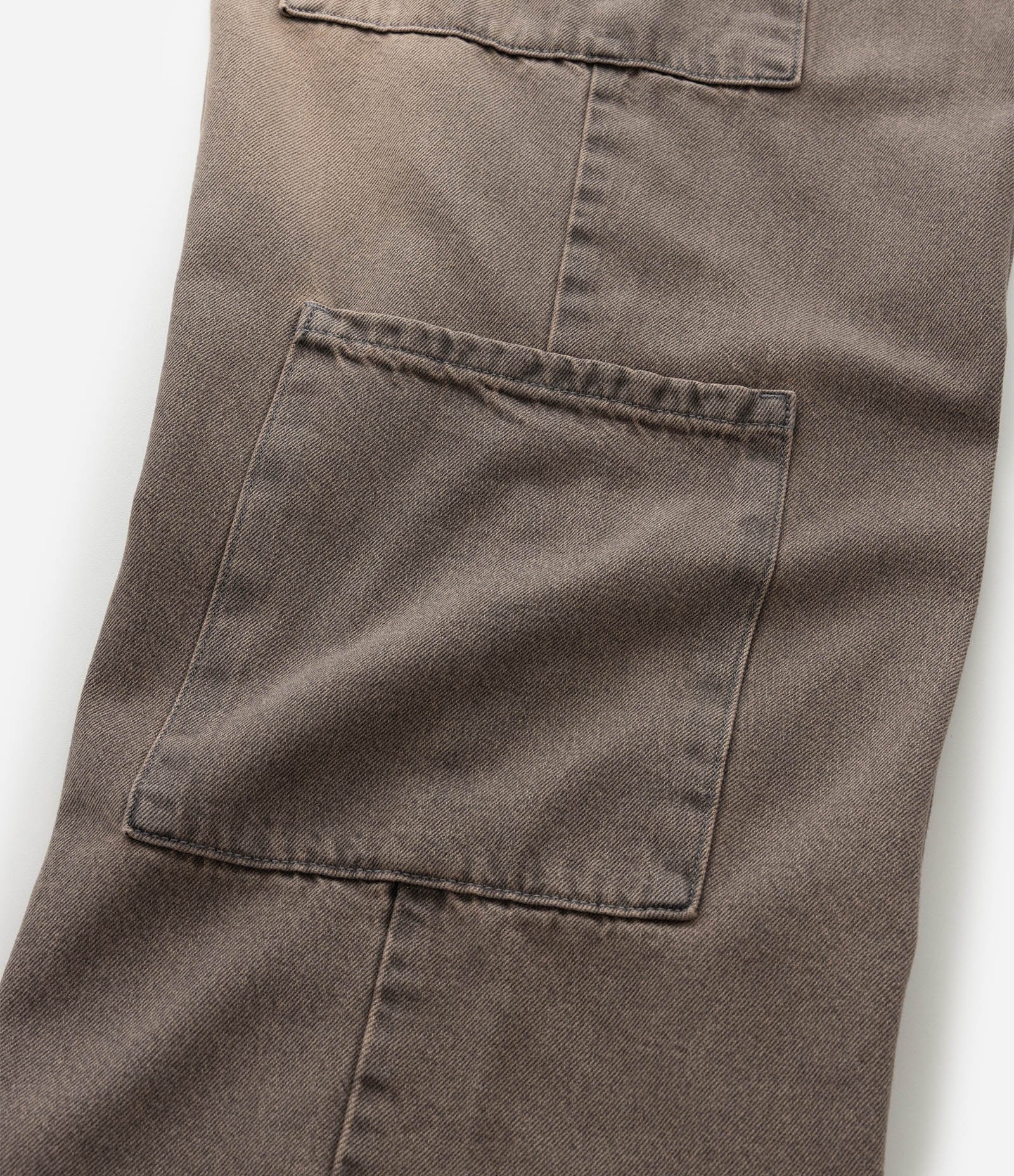 Calça Wide em Jeans com Bolsos Cargo Curve & Plus Size Marrom 3