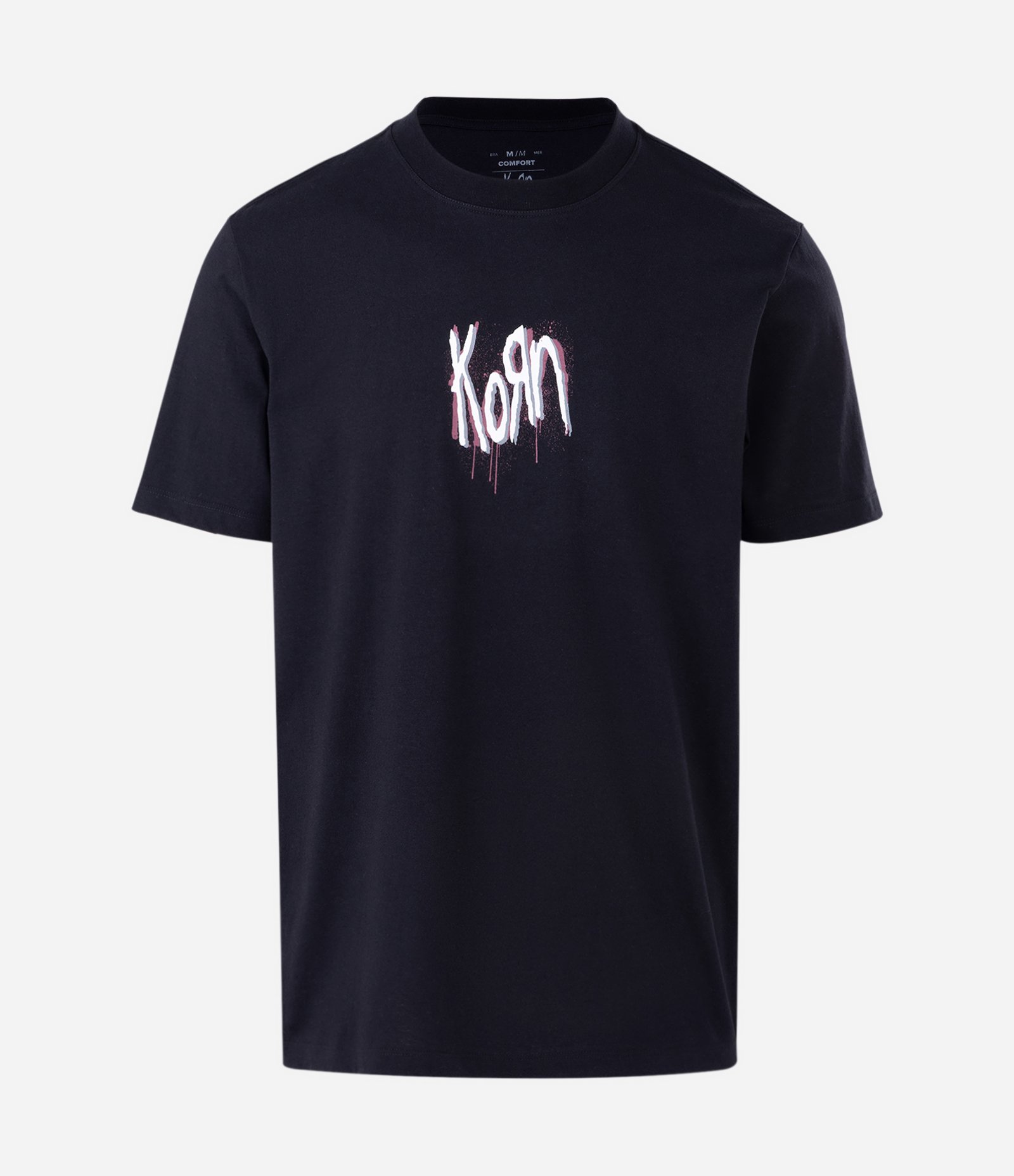Camiseta Manga Curta em Algodão do Korn Preto 5
