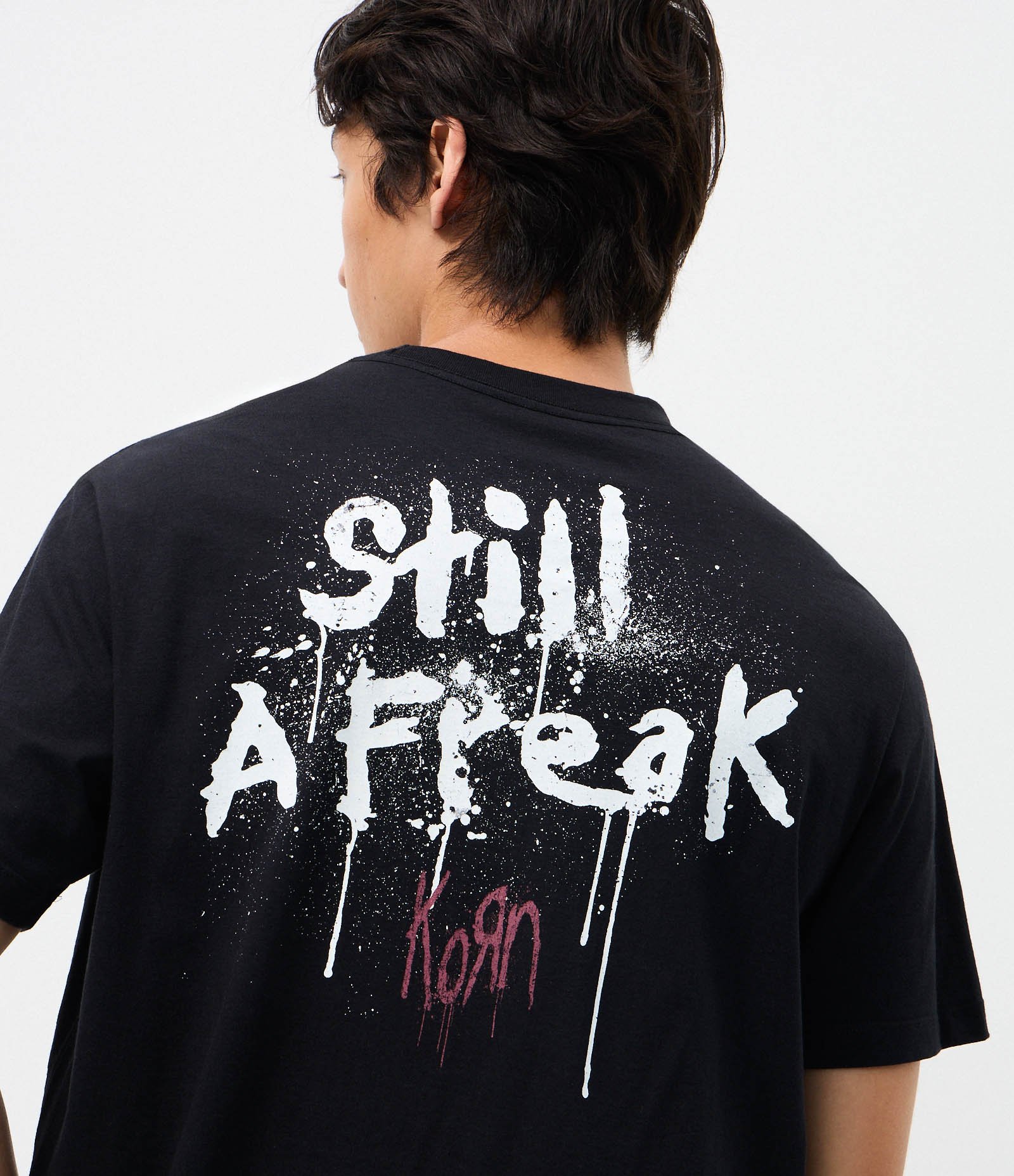 Camiseta Manga Curta em Algodão do Korn Preto 3