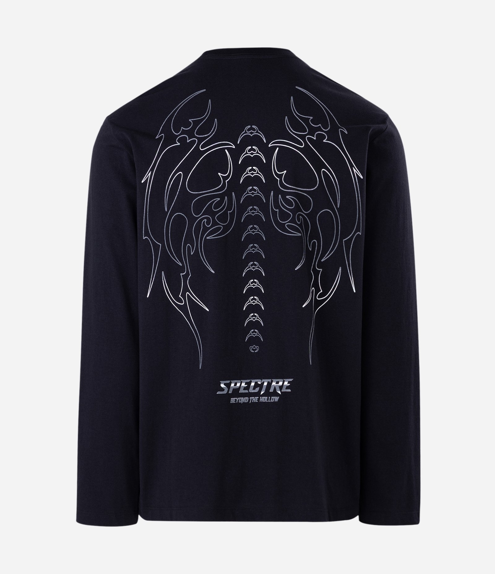 Camiseta Manga Longa em Algodão com Estampa Spectre Preto 6