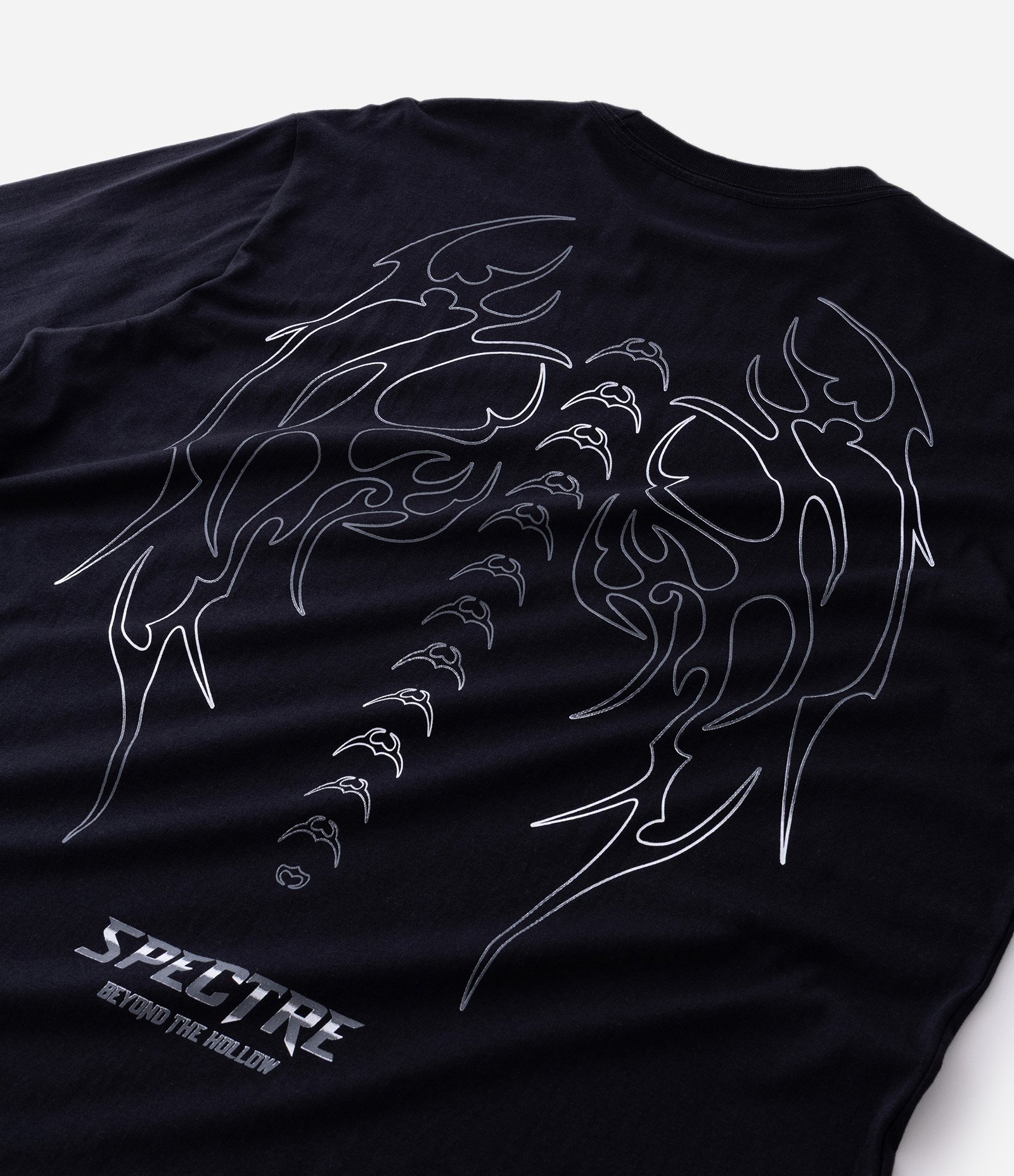Camiseta Manga Longa em Algodão com Estampa Spectre Preto 9
