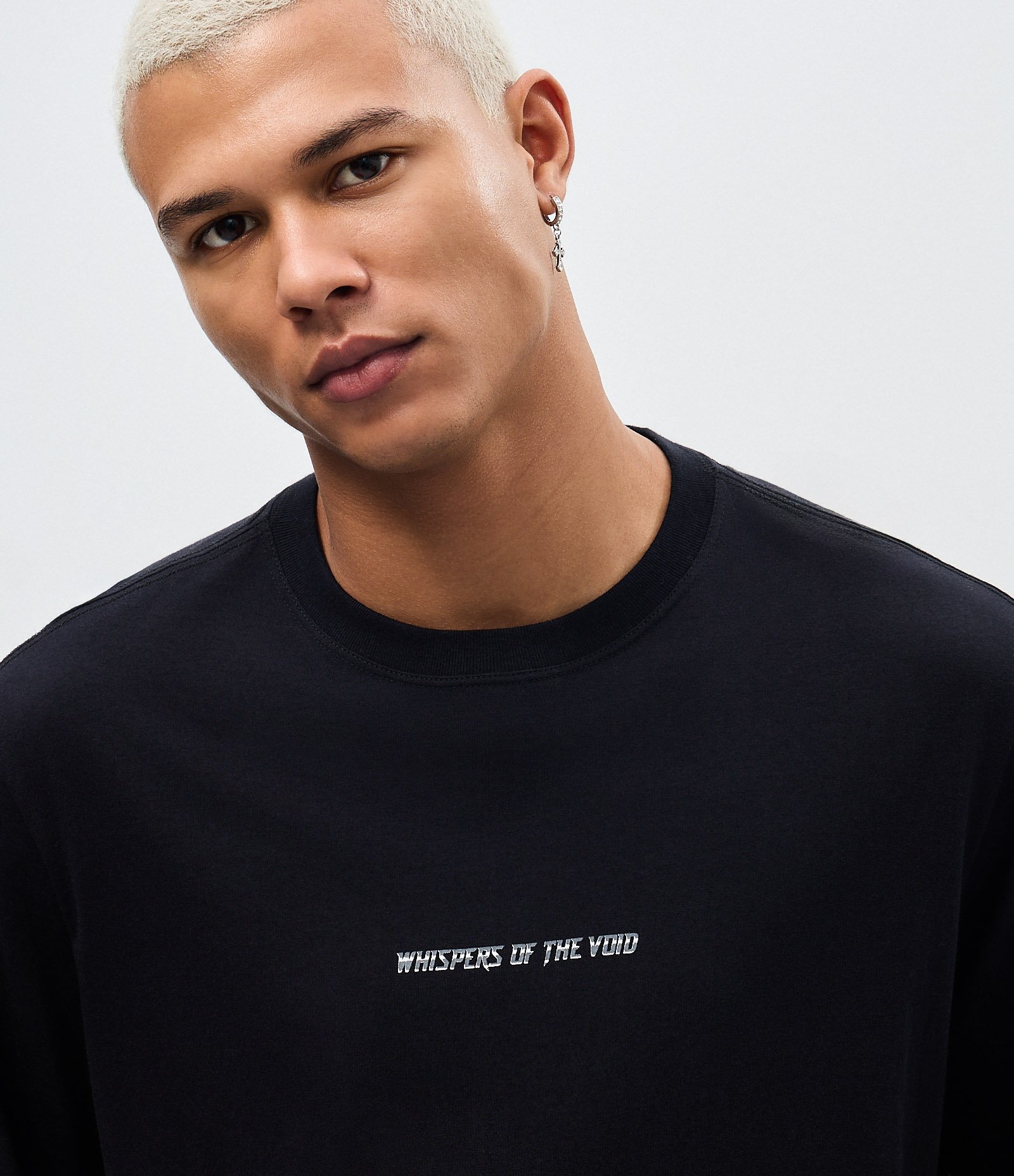 Camiseta Manga Longa em Algodão com Estampa Spectre Preto 3