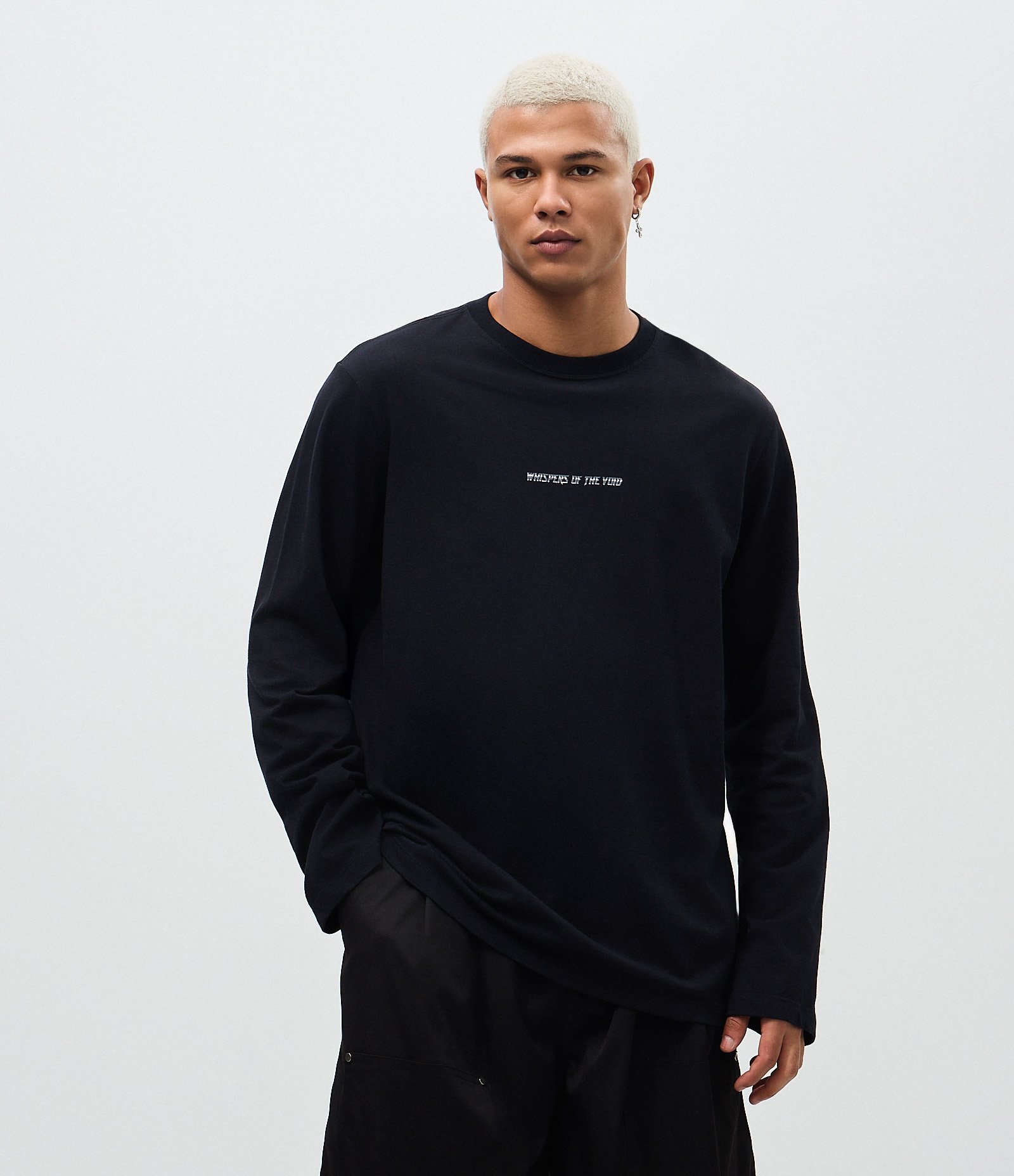 Camiseta Manga Longa em Algodão com Estampa Spectre Preto 4