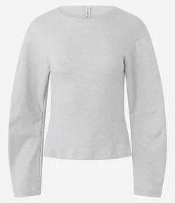 Blusa Regular com Manga Longa Ampla