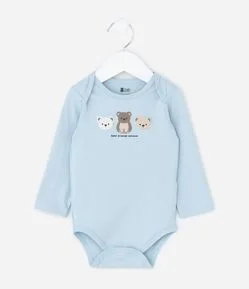 Body Infantil com Estampa Ursinhos Amigos – Tam RN a 18 Meses
