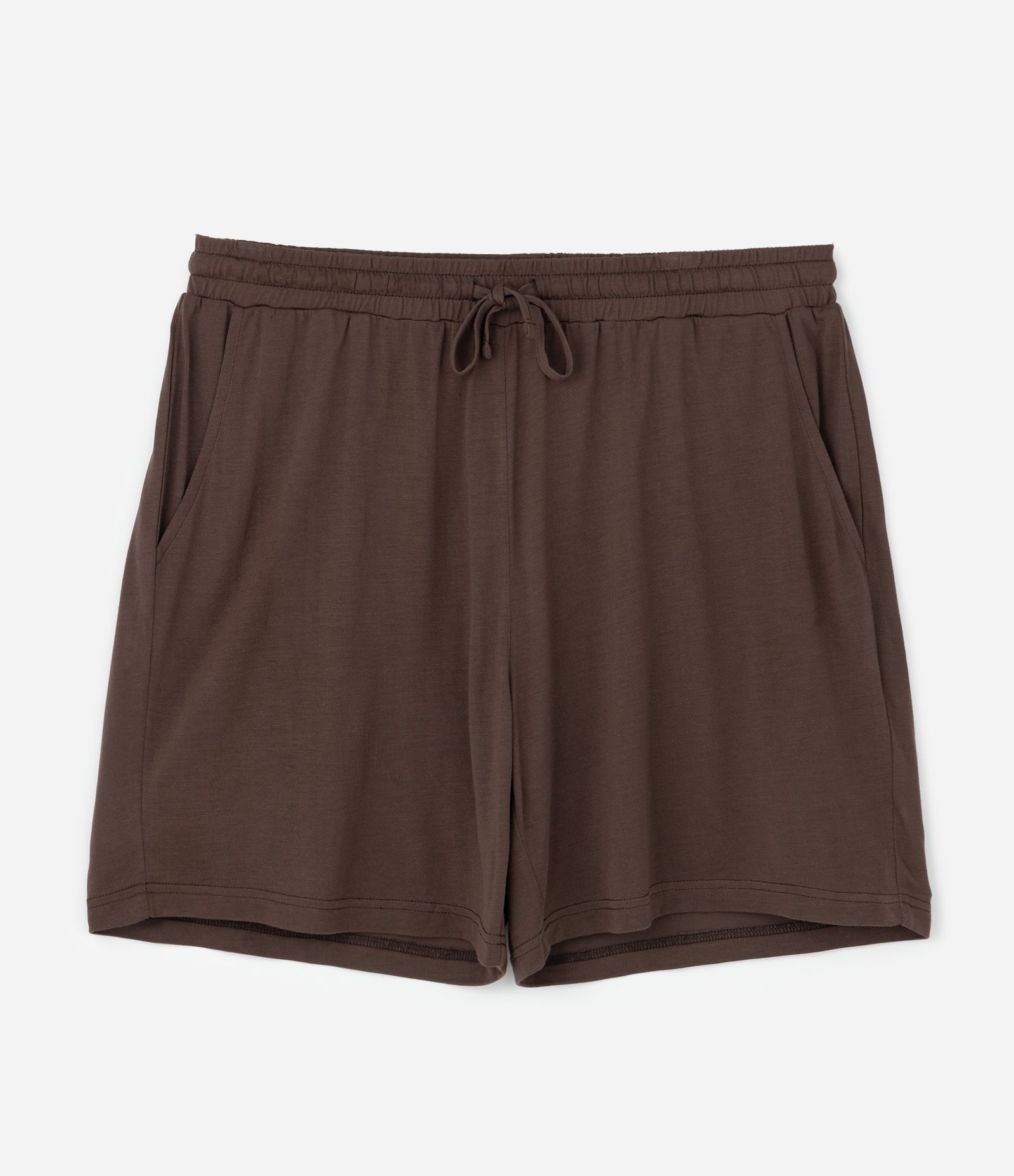 Pijama Curto em Modal Liso Marrom 5