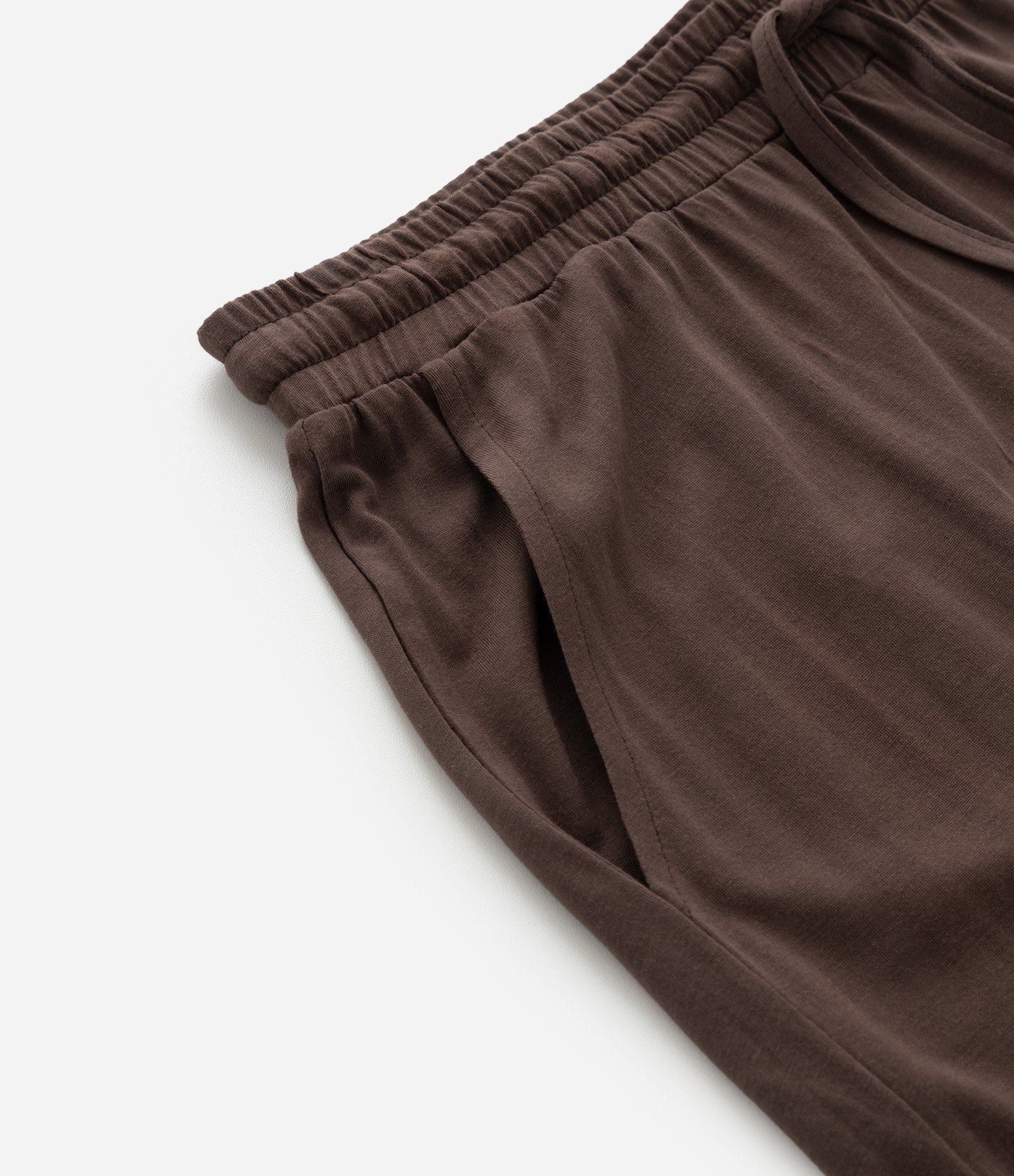 Pijama Curto em Modal Liso Marrom 8