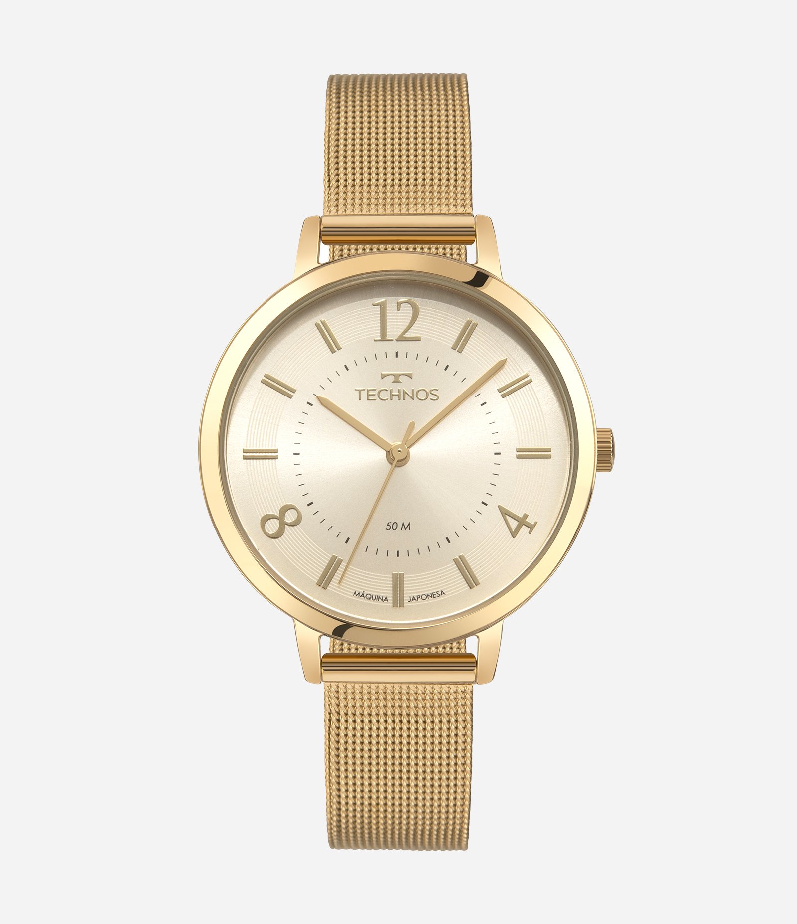 Kit Relógio Analógico Technos Aço Modelo 2035NBW K1X Dourado 1