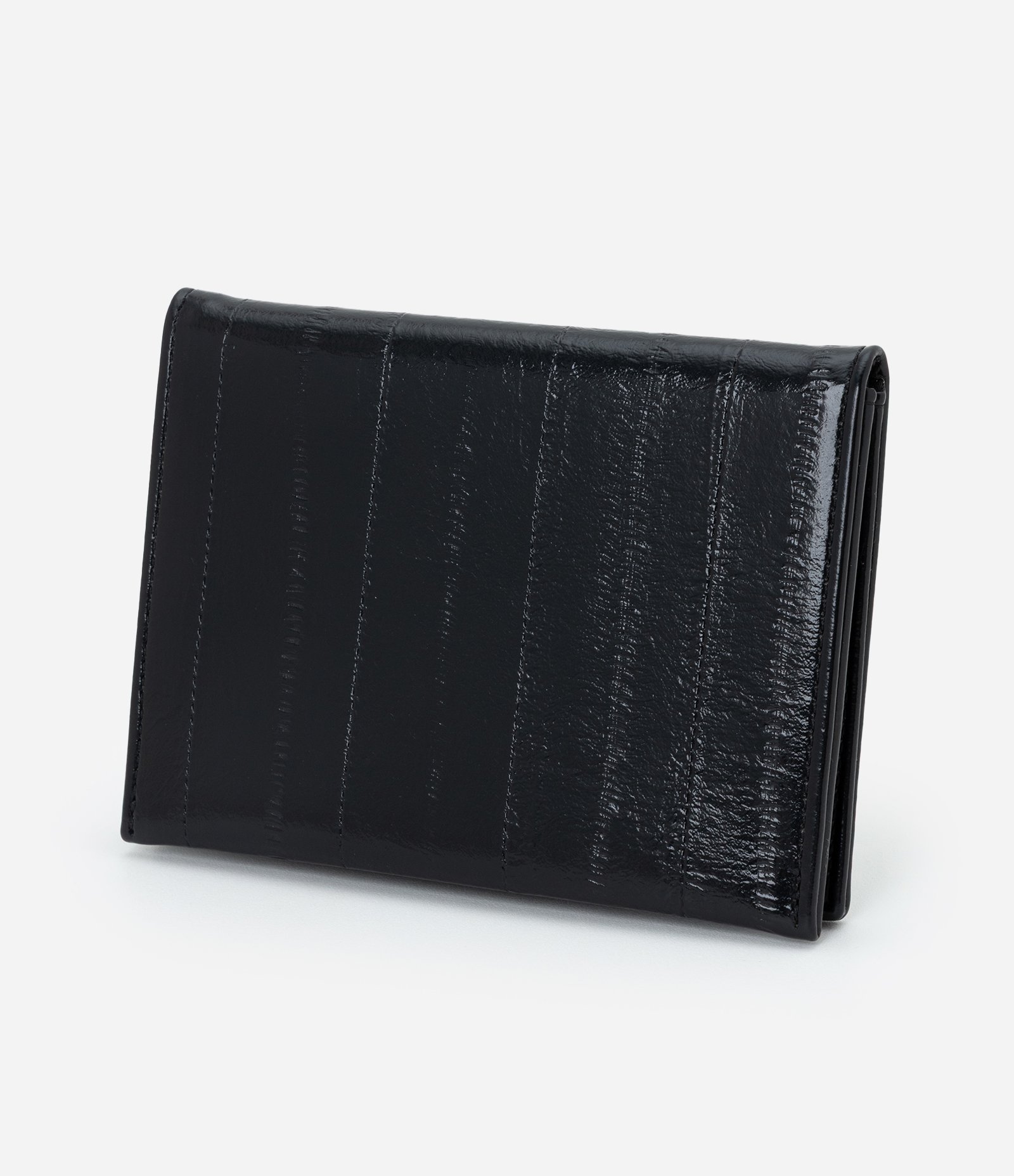 Carteira Envelope Pequena em PU Texturizado Preto 1